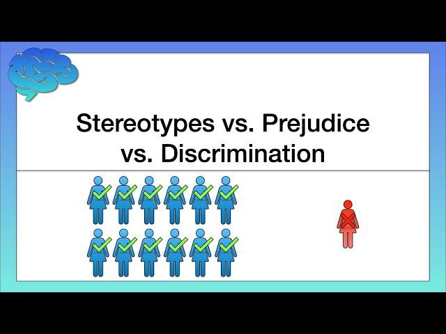 Stereotypes vs. Prejudice vs. Discrimination