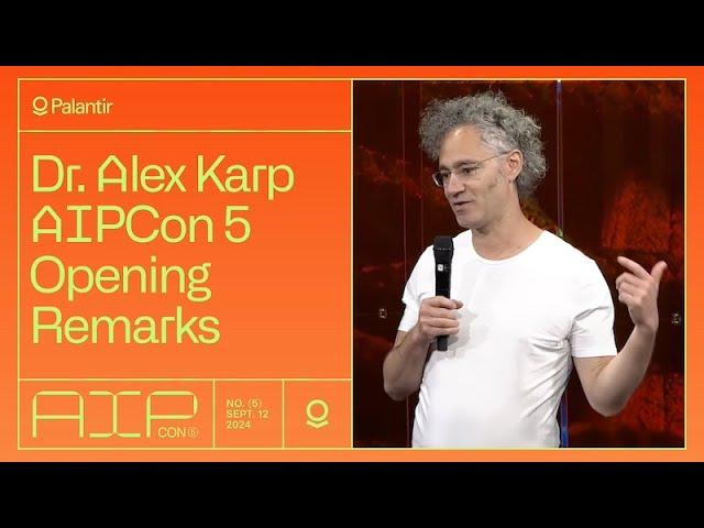 Palantir CEO Alex Karp Opening Remarks | AIPCon 5