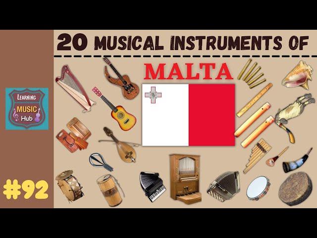 20 MUSICAL INSTRUMENTS OF MALTA | LESSON #92 |  MUSICAL INSTRUMENTS | LEARNING MUSIC HUB