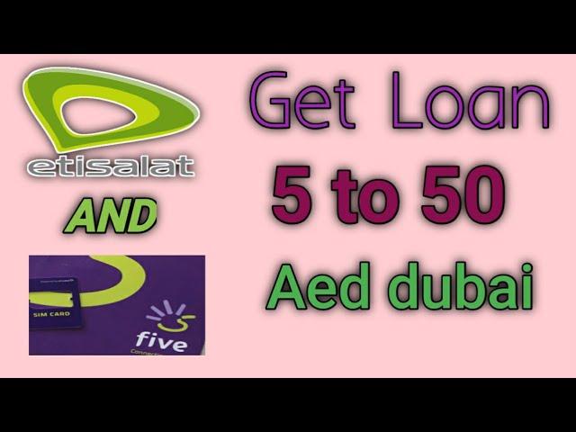 How to Get Etisalat And five  Loan 5 to 50 Aed| uae Etisalat reserve Credit Advanes balance kaise le