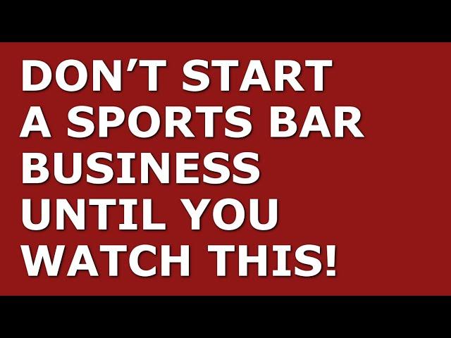 How to Start a Sports Bar Business | Free Sports Bar Business Plan Template Included