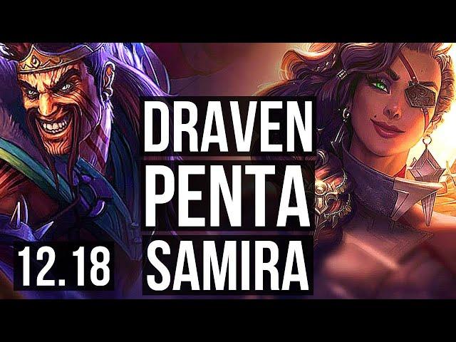 DRAVEN & Maokai vs SAMIRA & Leona (ADC) | Penta, 66% winrate, Legendary, 21/4/9 | KR Master | 12.18