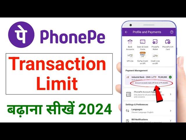 Phonepe Transaction Limit Kaise Badhaye 2024 | How to increase Phonepe transaction limit