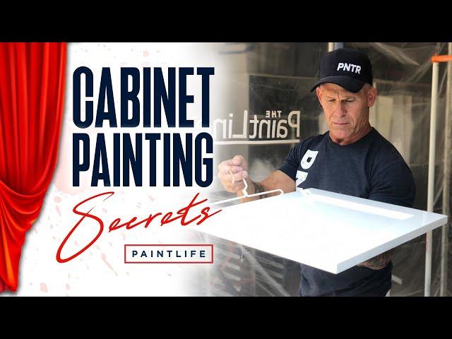 Spraying Cabinet Doors Hanging.  Make Your Own Cabinet Painting Tools!