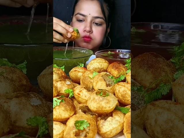 eating panipuri #shorts #mukbang #bigbites #asmr #indianfood #eatingshow #foodietithi #panipuri