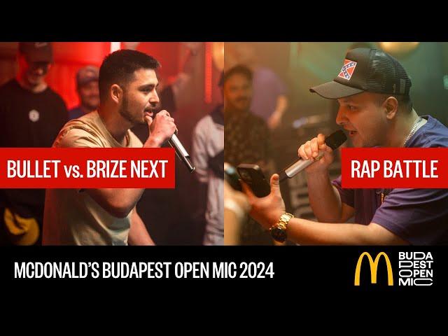 BULLET vs. BRIZE NEXT – RAP BATTLE // McDonald's Budapest Open Mic HipHop Talents