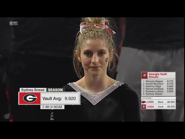 Sydney Snead Vault 2019 Georgia vs Arkansas 9 950