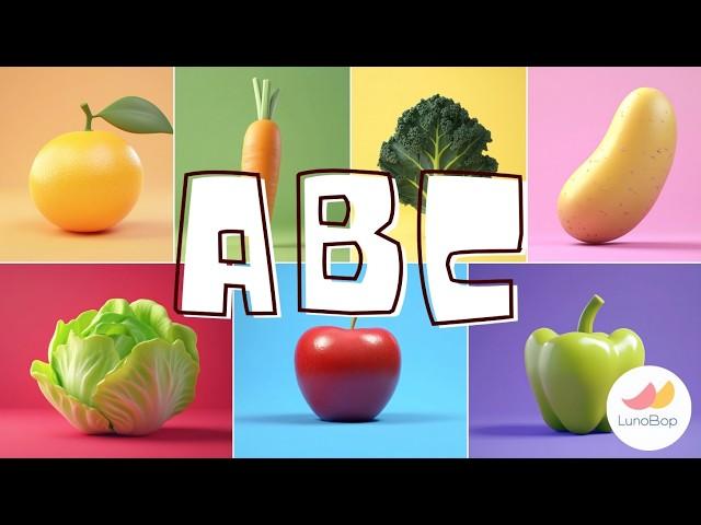 Fruits & Vegetables ABC Song | ABC Learning For Toddlers, Preschoolers, Babies, & Kids | LunoBop