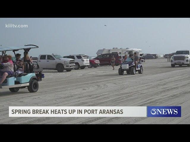 Port Aransas sees large Spring Break crowds, but not as much as previous years