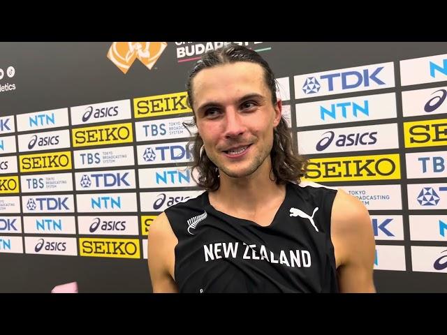 George Beamish after kicking his way to 5th at 2023 Worlds in steeplechase