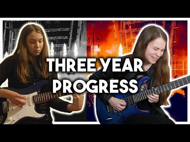 Three Years Playing the Electric Guitar - Month by Month Progress