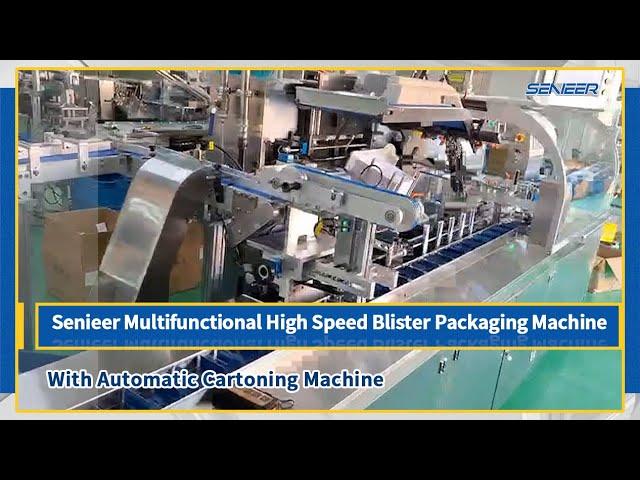 Senieer Multifunctional High Speed Blister Packaging Machine With Automatic Cartoning Machine