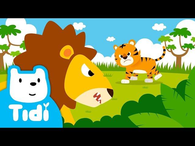 The King of Animals | Lion vs Tiger | Sing Along with Tidi Songs for ChildrenTidiKids