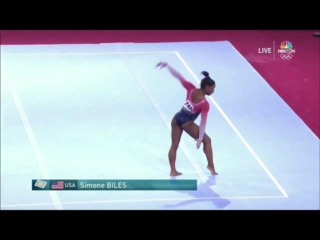 Simone Biles Floor Team Final 2019 World Championships