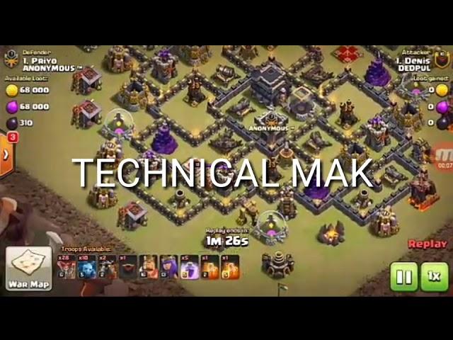 HOW TO GET 3 STARS || COC ATTACK || TECHNICAL MAK