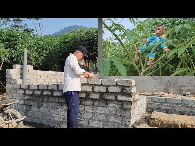 Build a wall to raise the ground in front of the house to make a balcony.