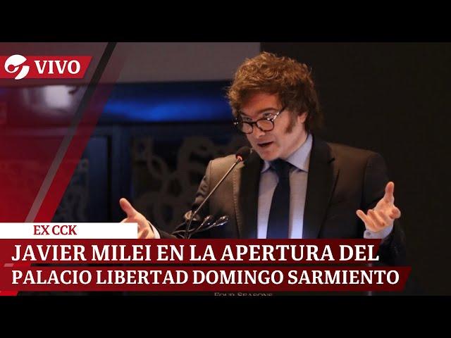 JAVIER MILEI en el ex CCK: “Quisieron prostituir la historia ensuciando a los héroes de la patria”