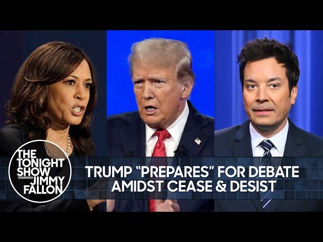 Trump "Prepares" for Debate Amidst Cease & Desist, Elon Musk to Be First Trillionaire | Tonight Show