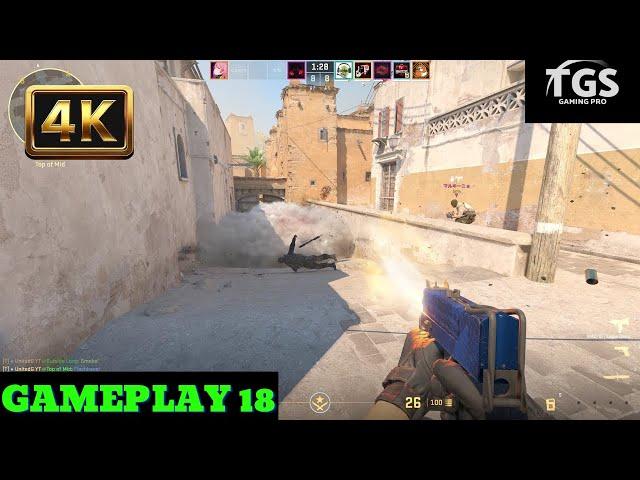 Epic 4K Counter Strike 2 Gameplay | No Commentary | TGS GAMING PRO