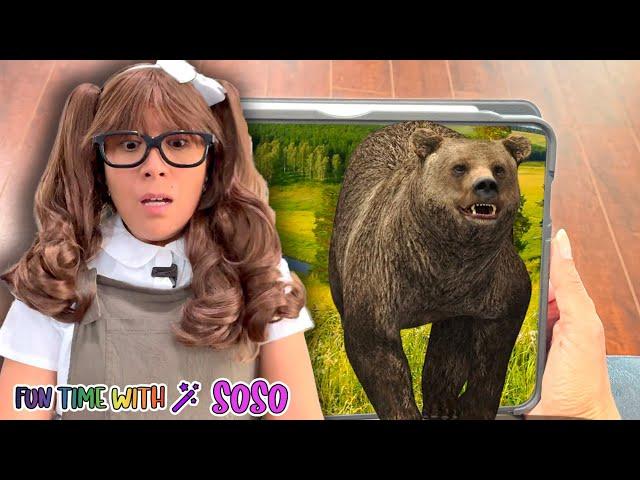 Bears Escape the iPad!  Grizzly, Polar & Panda Adventure | Fun Animal Pretend Play for Kids