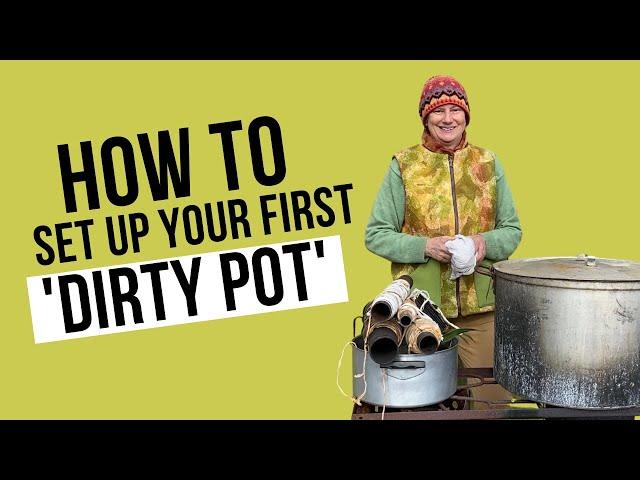 How to set up your first 'dirty pot' #ecoprinting #sustainabletextiles #botanicalprinting