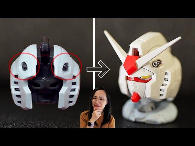 FAST & EASY FIX for the RG RX-78-2 v2 Head Vulcan