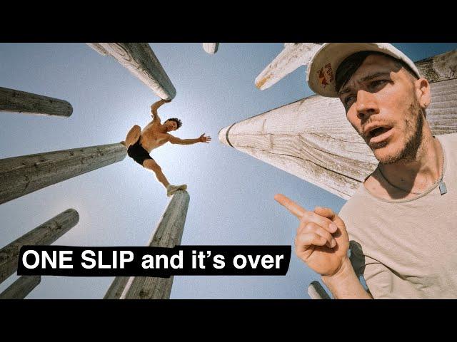 SKETCHY Shaolin-Pole Parkour (with Tim Shieff)