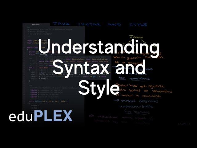 Understanding Syntax and Style | Java Syntax and Style | AP Computer Science A | eduPLEX