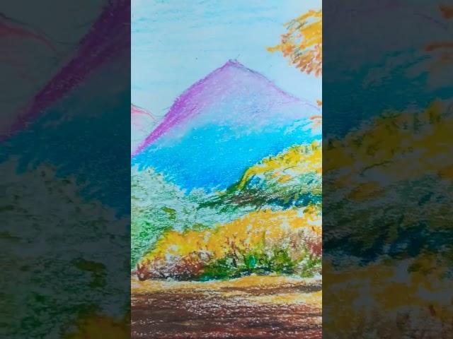 Landscape Painting#kidsdrawing #painting #art #easypainting #abstractart #mountainpainting #mountain