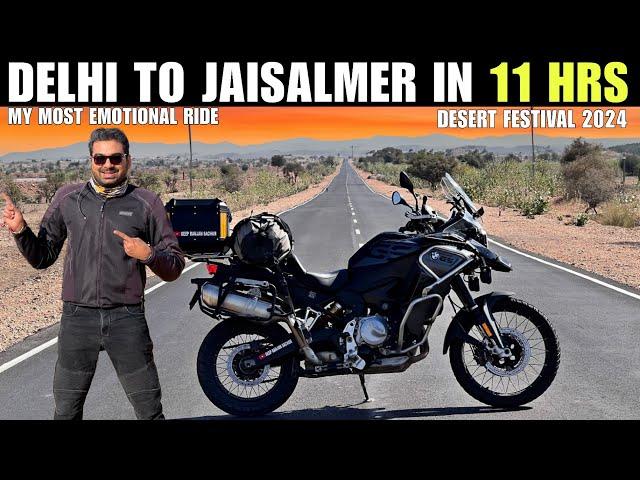 Delhi To Jaisalmer 800 KMS Ride For Desert Mahotsav 2024 | Best Roads Of India | BMW