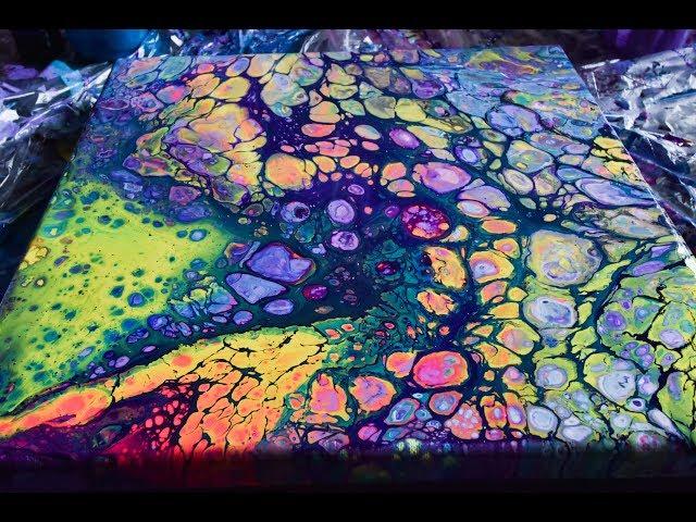 Acrylic Pour / Fluid Art Time Lapse – Crystal Dragon