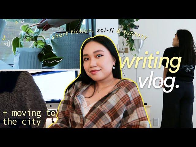 drafting my fantasy + sci-fi novels, *struggling* w/ a new short story & moving  // writing vlog