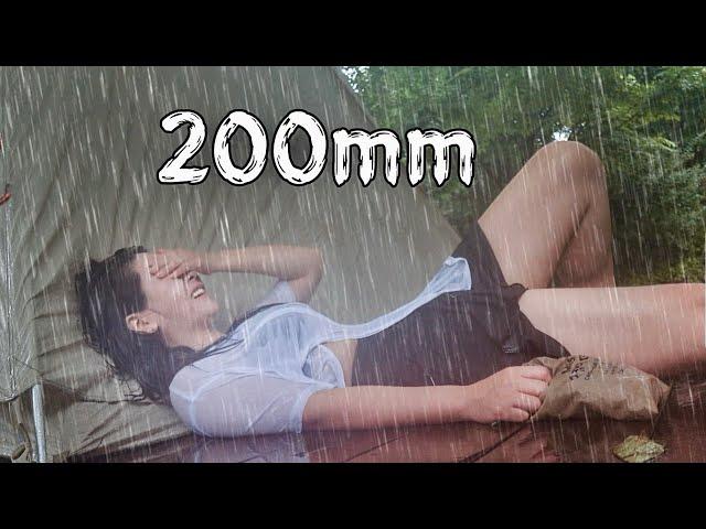 Heavy rain + lightning  It rains like crazy! | Camera cell phone Everything stops flooding filming?