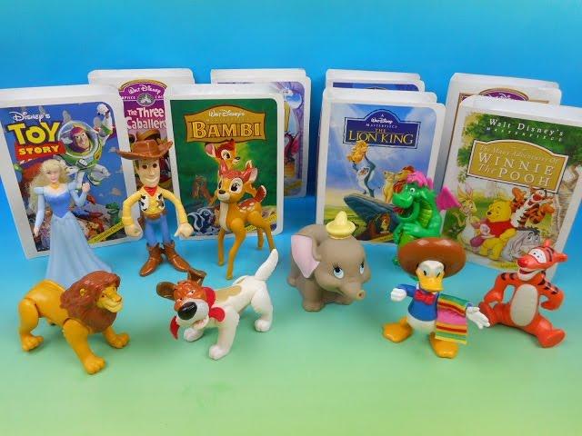 1997 WALT DISNEYS MASTERPIECE COLLECTION SET OF 9 McDONALD'S HAPPY MEAL COLLECTORS TOYS VIDEO REVIEW