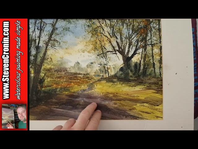 Comparing my Sutton Park watercolour painting to the photograph