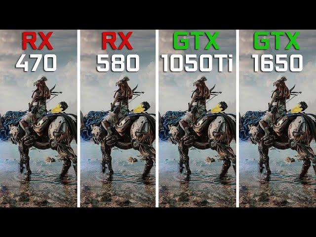 RX 470 vs RX 580 vs GTX 1050 Ti vs GTX 1650 in 2024 - Test in 8 Games