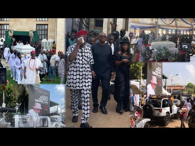 The Arrival Of Peter Obi, Tony Nwoye, Victor Umeh, Innoson, At Late Ifeanyi Ubah Church Service