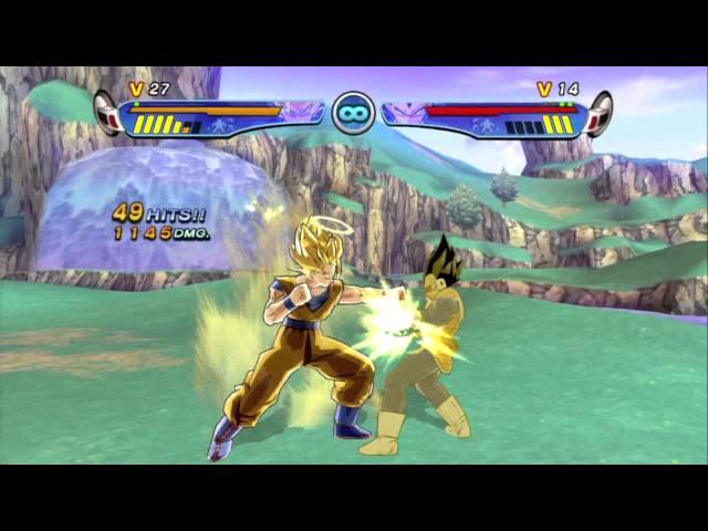 Budokai 3 HD - Goku (SJ2) VS Vegeta (COM), Stylish Battle
