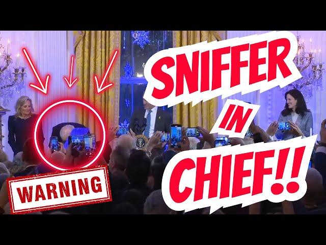 WOW! Joe Biden FALLS APART and SNIFFS People at Hanukah Event LAST NIGHT at White House!