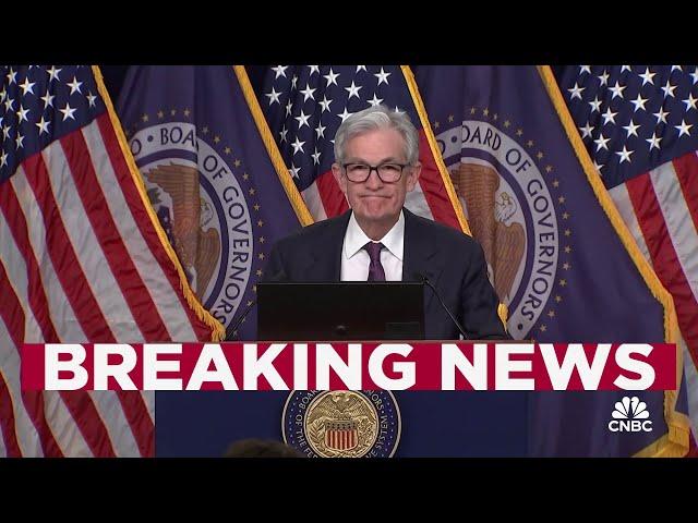 Federal Reserve Chair Powell speaks after Fed cuts interest rates by a quarter point