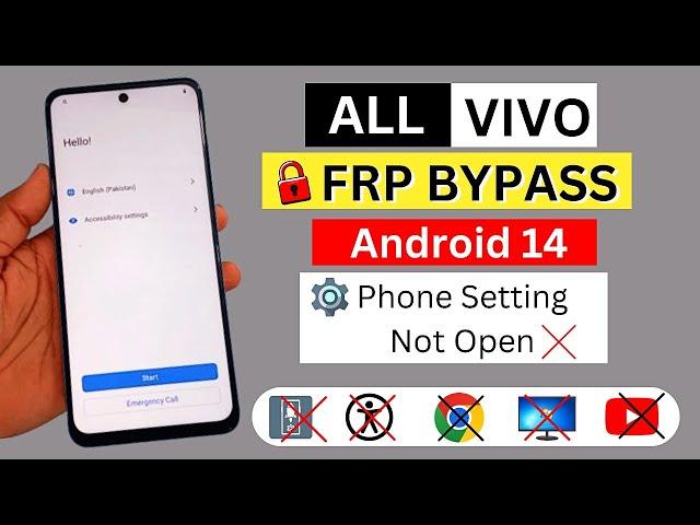 All Vivo Android 14 Frp Bypass Without Pc | Setting Not Open | Vivo Y19s Google Account Bypass 2025