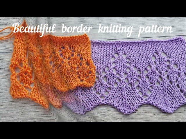 Красива  кайма спицями +СХЕМА/ BEAUTIFUL  B0RDER KNITTING PATTERN