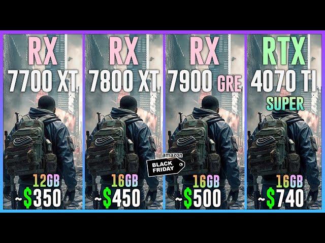 RX 7700 XT vs RX 7800 XT vs RX 7900 GRE vs RTX 4070 TI SUPER - Test in 25 Games