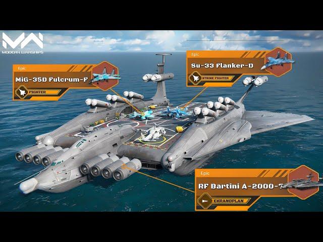 New Ekranoplan That Carrying Striker and Fighter! RF Bartini A-2000-7 Gameplay | Modern Warships