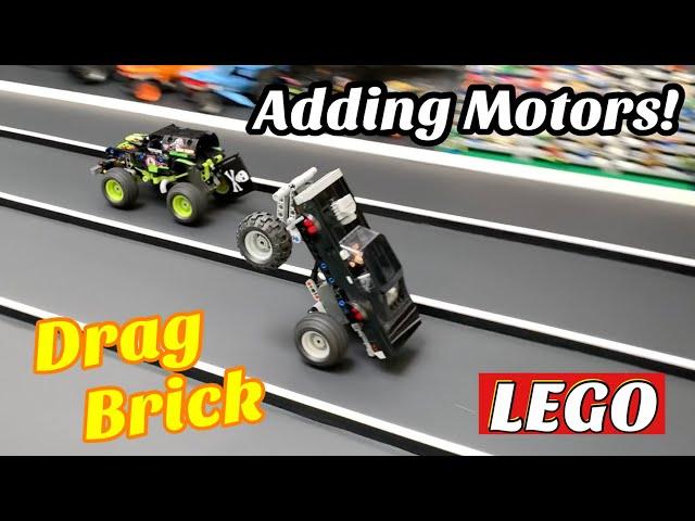 LEGO Sets with added pullback motors - Dragsters and Monster Trucks Technic Speed Champions City MOC