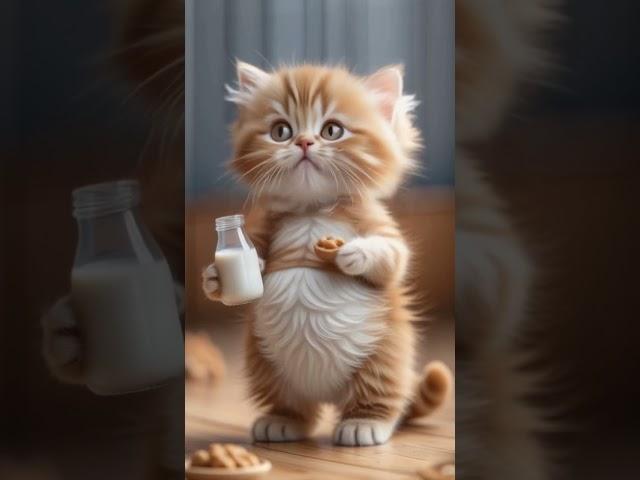 He is trying to say: good morning have a great day. ️ love you all~ #cat #fuunyshorts #cutecat