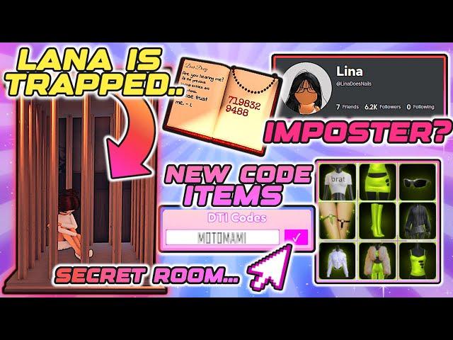 NEW CODE ITEMS OUT NOW! SCARY LANA UPDATE ... AND WHO IS LINA..? Dress To Impress UPDATE! | Roblox