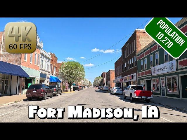 Driving Around Charming Small Town Fort Madison, IA in 4k Video