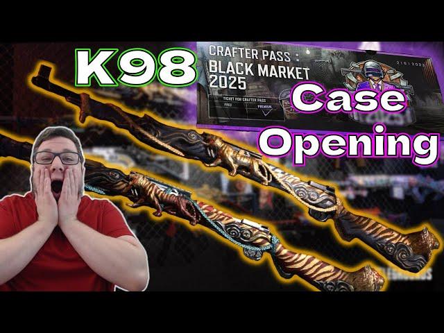 NEW PUBG K98 PROGRESSIVE TIGER HUNTER CASE OPENING || BLACK MARKET 2025