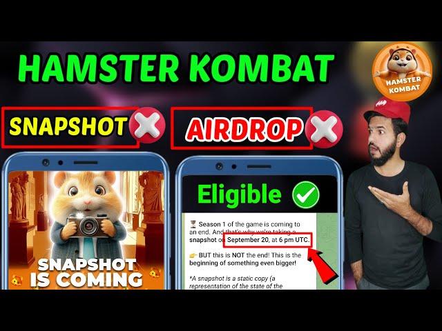 Hamster Kombat snapshot season 1 End | Hamster kombat snapshot eligible | Hamster Biggest Airdrop